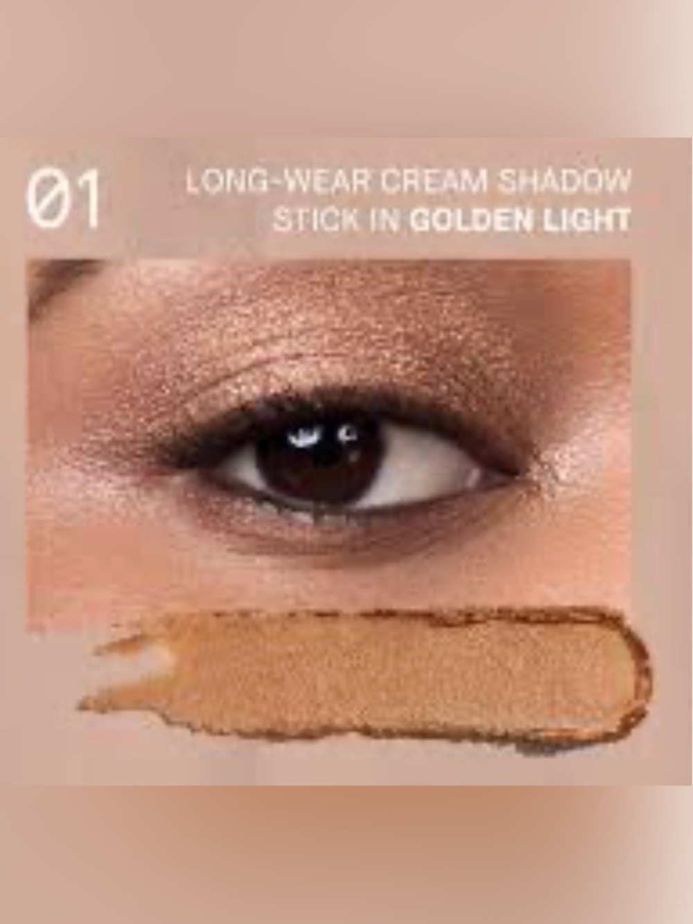 NEW [Bobbi Brown] 24-hr Cream Eyeshadow Stick, Golden Light Chrome .05 oz/1.6 g - Picture 5 of 12